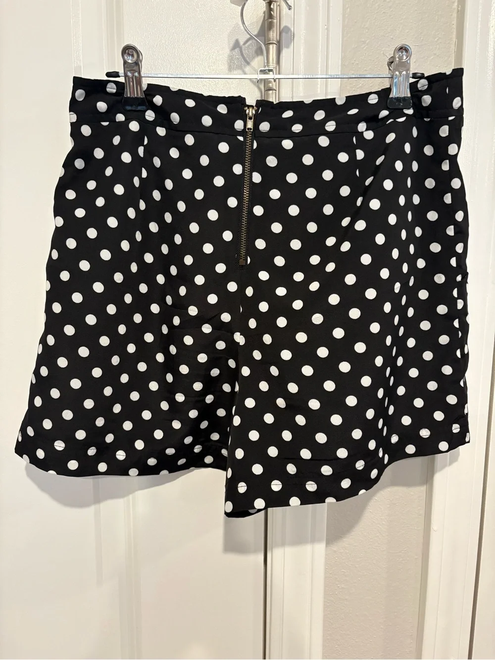 Polka Dot High-Waist Shorts in Black & White - Picture 3 of 3
